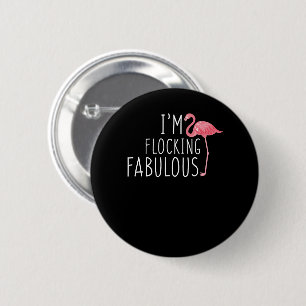 Im rolig flockas sagolik rosa Flamingo Knapp