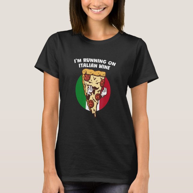 Im Runon på italienska Vin Party Humor Reunion Ita T Shirt (Framsida)