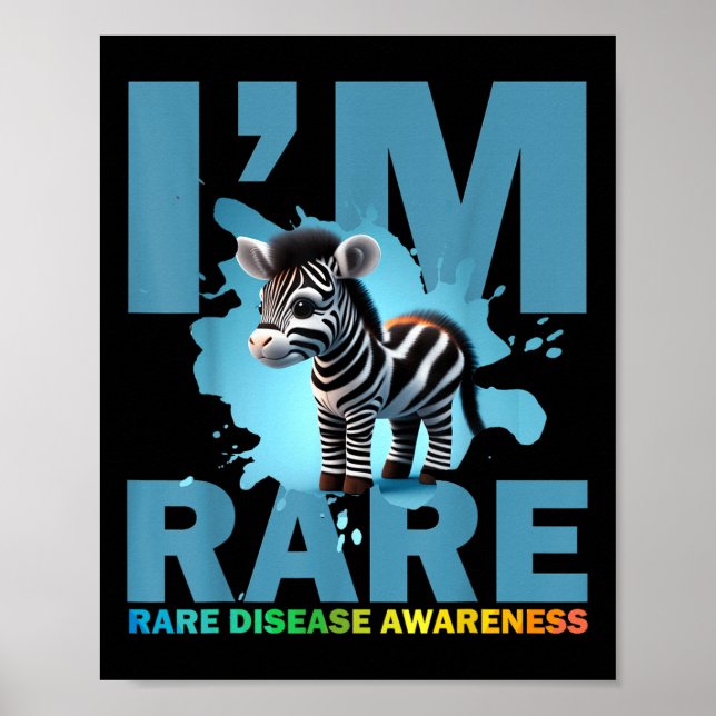 Im-Sällsynt, Cute Zebra för Sällsynt Disease Aware Poster (Framsidan)
