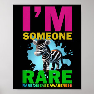 Im-Sällsynt, Cute Zebra för Sällsynt Disease Aware Poster
