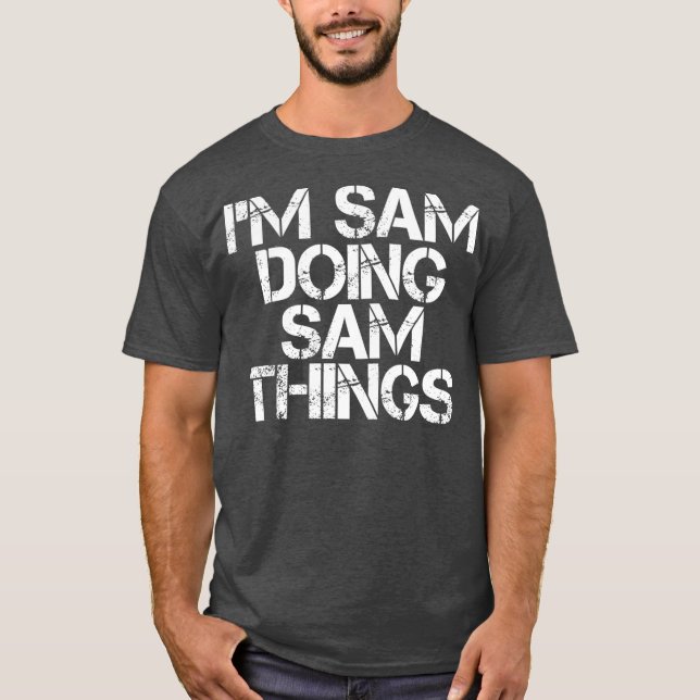 IM SAM DOING SAM SAK Funny julgåva T Shirt (Framsida)