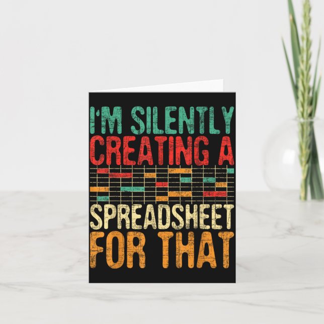 I'm Silently Creating A Spreadsheet - Actuary Stat Kort (Framsida)