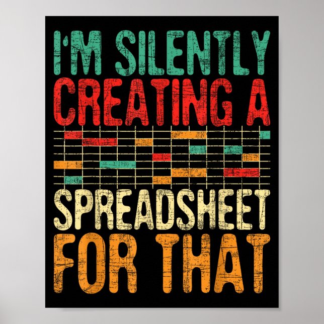 I'm Silently Creating A Spreadsheet - Actuary Stat Poster (Framsidan)