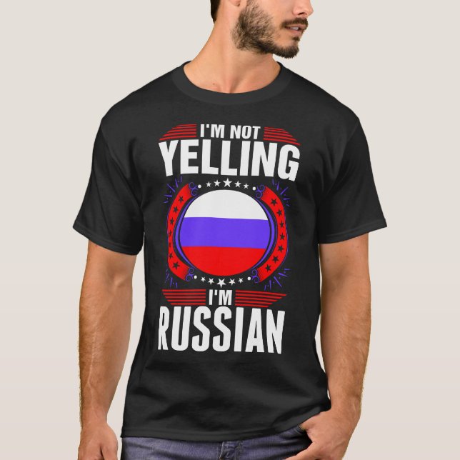 Im skrika Tshirt inte för ryss Im T Shirt (Framsida)