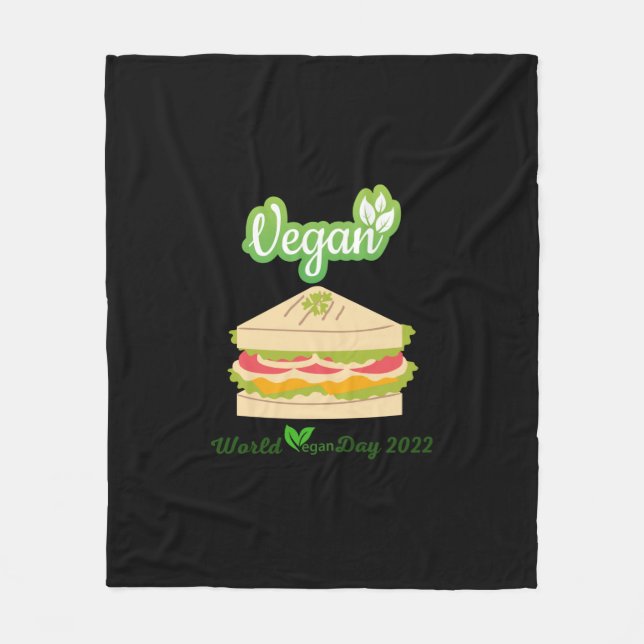 I'm So fresh Vegan day 2022 Sticker1 Fleecefilt (Framsidan)