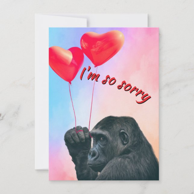 "I'm so sorry" Enkele kaart (Framsida)