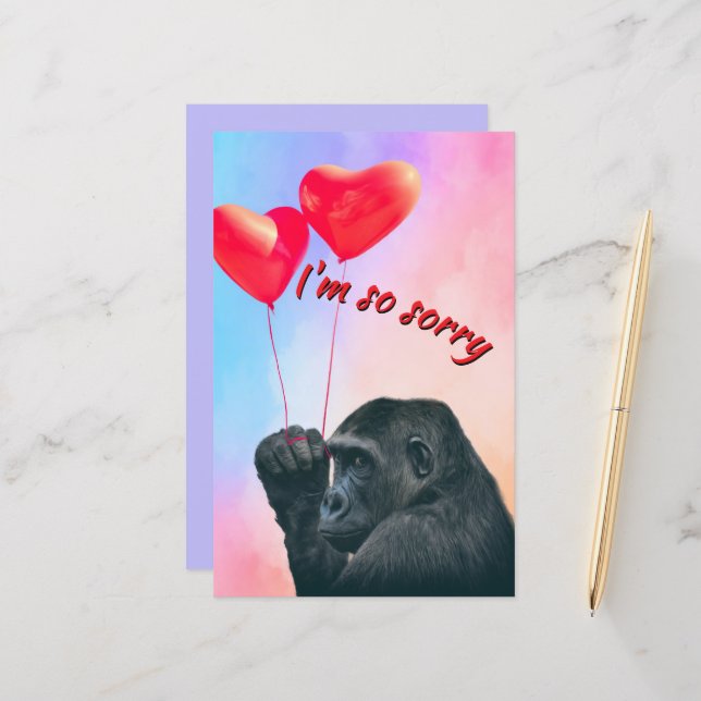 "I'm so sorry" Papiervel (Fram/Back In Situ)