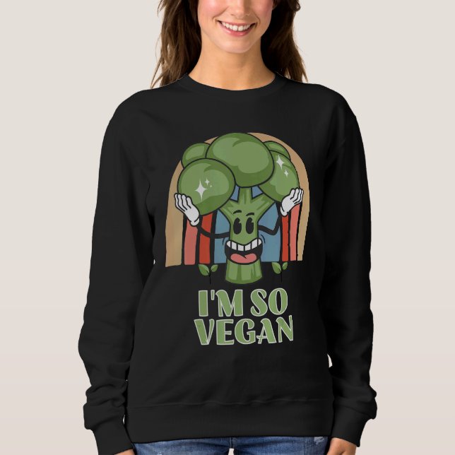 Im So Vegan Broccoli  Vegetable Food Broccoli T Shirt (Framsida)