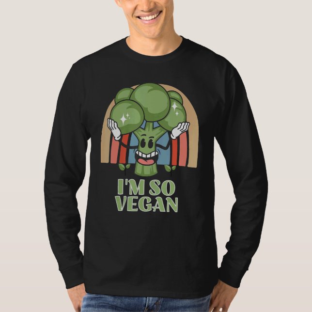 Im So Vegan Broccoli  Vegetable Food Broccoli T Shirt (Framsida)