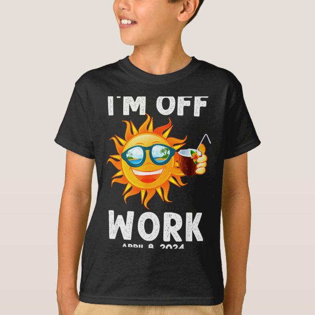 I'm Solar Eclipse Sun Off Work T Shirt (Framsida)