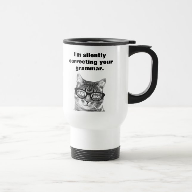 Im som korrigerar tyst din grammatikkatttravel mug resemugg (Höger)