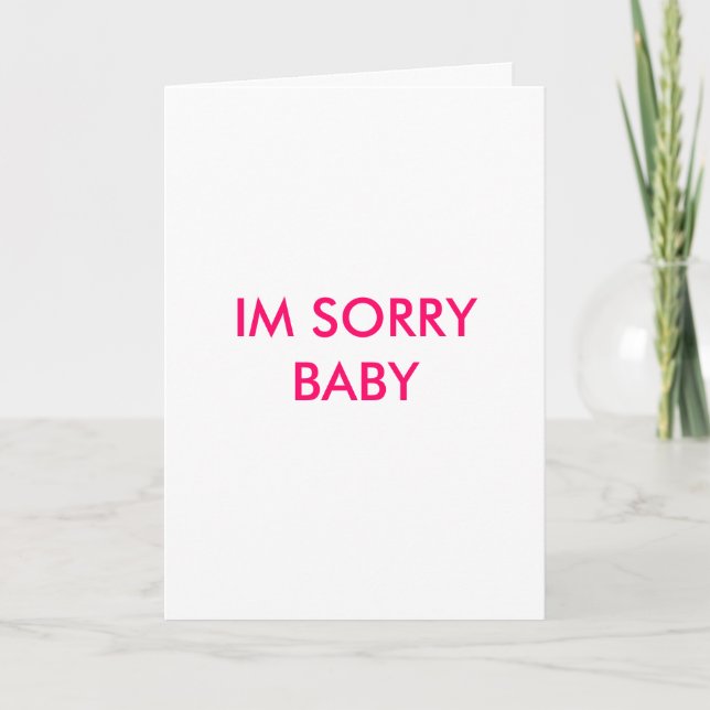 IM SORRY BABY KORT (Framsida)
