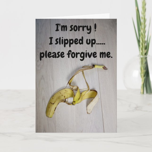 I'm sorry...banana skin  card kort (Framsida)