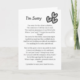 I'm Sorry Forgive Me Card Kort