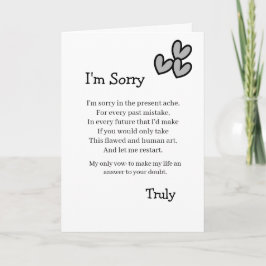 I'm Sorry Forgive Me Card Kort