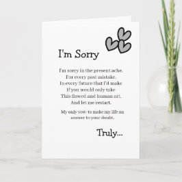 I'm Sorry Forgive Me Card Kort