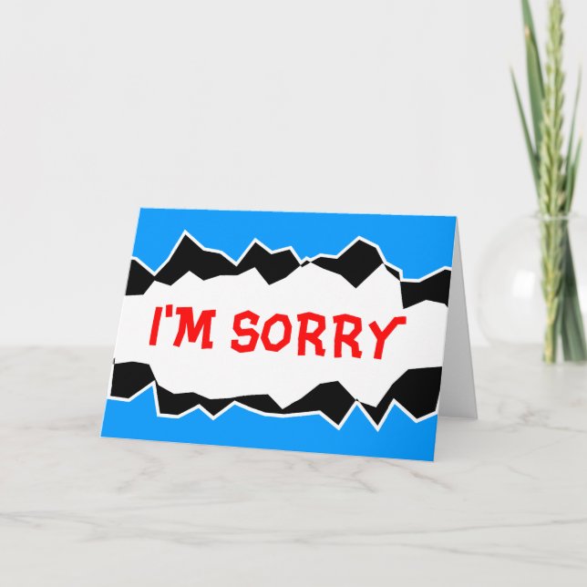 I'm Sorry ripped hole torn paper greeting card Kort (Framsida)