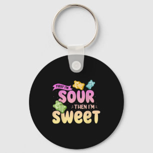 Im Sour Sen Im Sweet Funny Candy Patch Sweet Kids Nyckelring