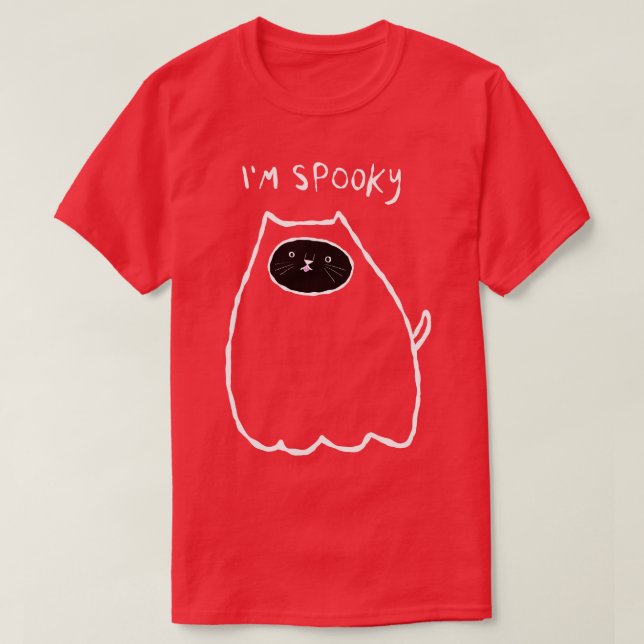 Im Spooky Cat T Shirt (Design framsida)