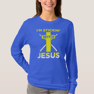Im Stickin med Jesus roliga Drummer Drum Set T Shirt