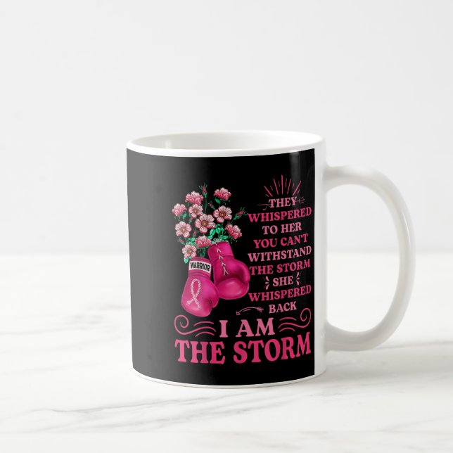 Im Storm Boxing Warrior Rosa Ribbon Women Brea Kaffemugg (Höger)