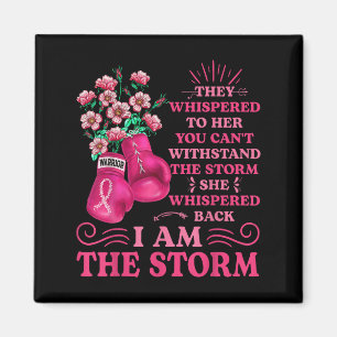 Im Storm Boxing Warrior Rosa Ribbon Women Brea Magnet
