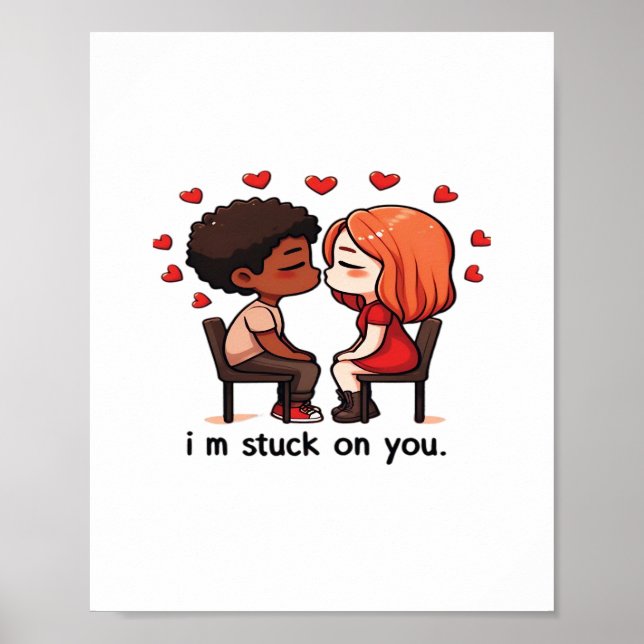Im Stuck On You Classic Love Design  Poster (Framsidan)