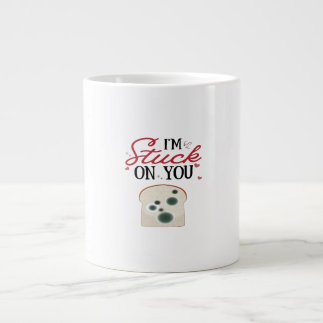 Im Stuck On You Clean Romantic Style  Jumbo Mugg (Framsidan)