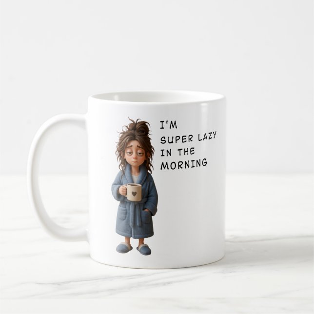 I'm super lazy in the morning kaffemugg (Vänster)