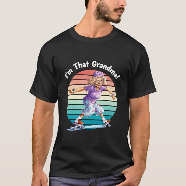 I'M T Grandma Motorcycle Fun T Shirt (Framsida)