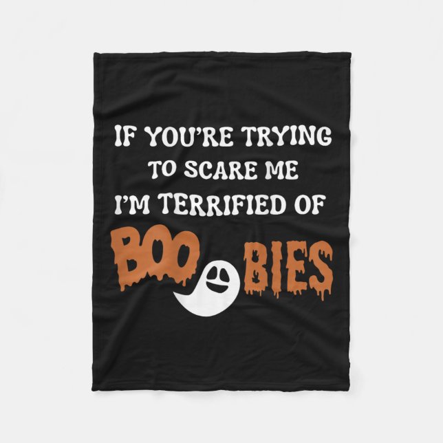 I'm Terrified Of Ies, Halloween Funny I'm Ed  Fleecefilt (Framsidan)