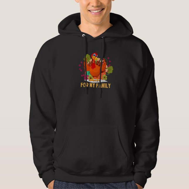 I'm Thankful For My Aunt Family Food Therapy   Hoodie (Framsida)
