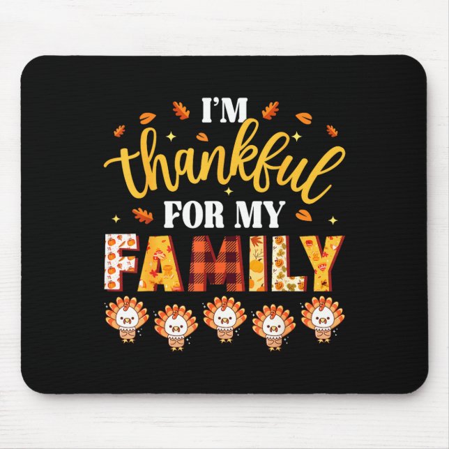 I'm Thankful For My Family Thanksgiving Turkeys Fa Musmatta (Framsidan)
