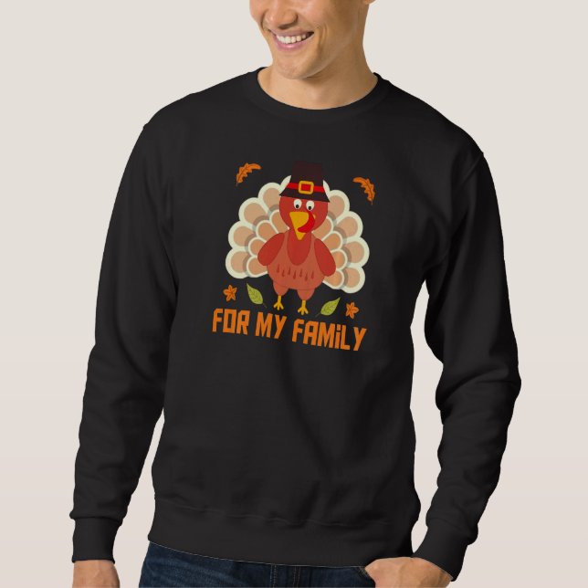 I'm Thankful For My Friend Family Awesome Thanksgi Lång Ärmad Tröja (Framsida)