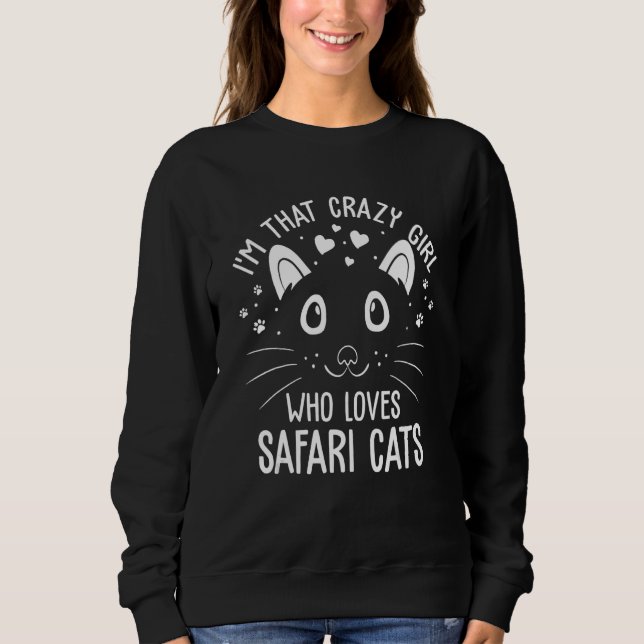 I'm That Crazy Girl Who Loves Safari Cats   Cat   T Shirt (Framsida)