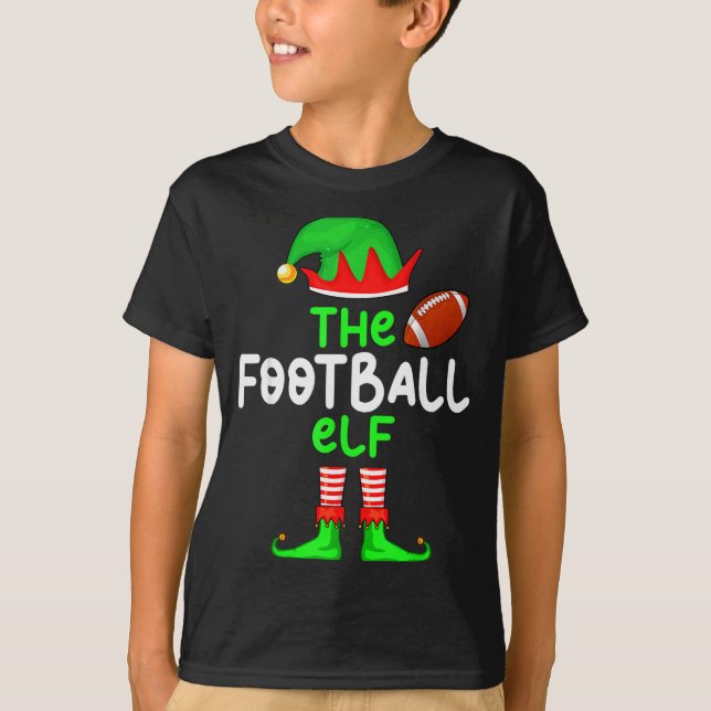 I'm The American Football Elf Christmas Matching P T Shirt (Framsida)
