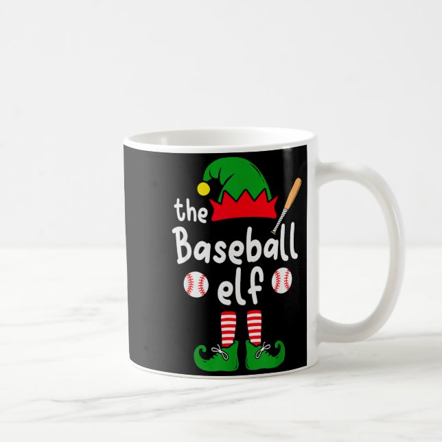 I'm The Baseball Elf Christmas Family Matching Paj Kaffemugg (Höger)
