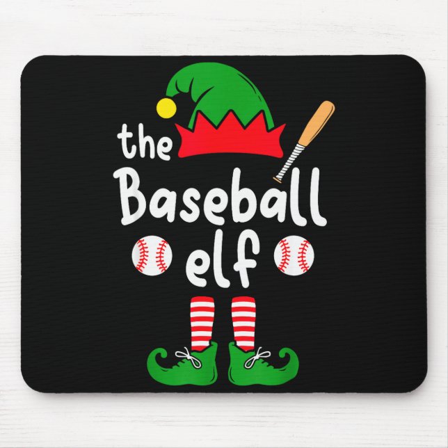 I'm The Baseball Elf Christmas Family Matching Paj Musmatta (Framsidan)