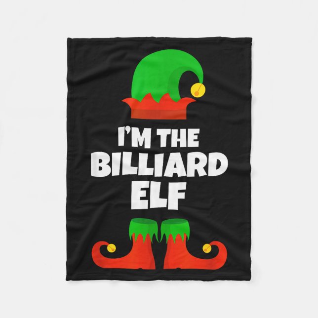 I'm The Billiard Elf Family Pajama Christmas Funny Fleecefilt (Framsidan)
