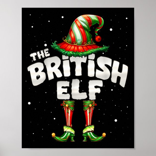 I'm The British Elf Family Matching Group Christma Poster (Framsidan)