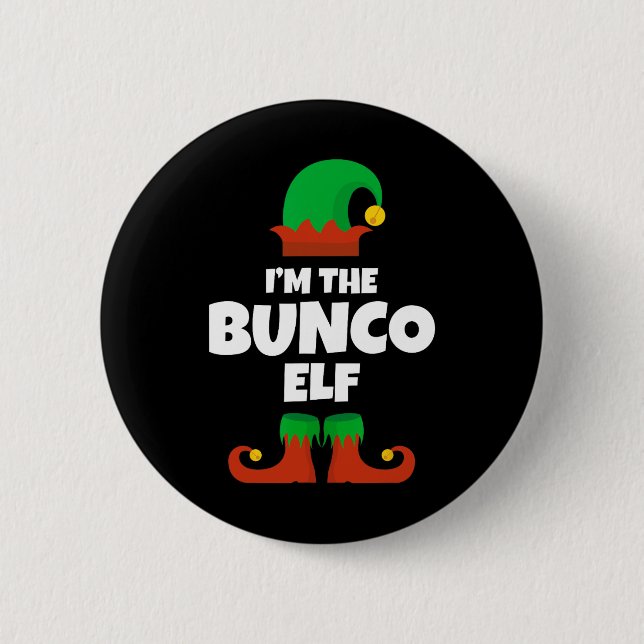 I'm The Bunco Elf Family Pajama Christmas Funny Bu Knapp (Framsida)