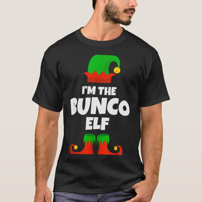 I'm The Bunco Elf Family Pajama Christmas Funny Bu T Shirt (Framsida)