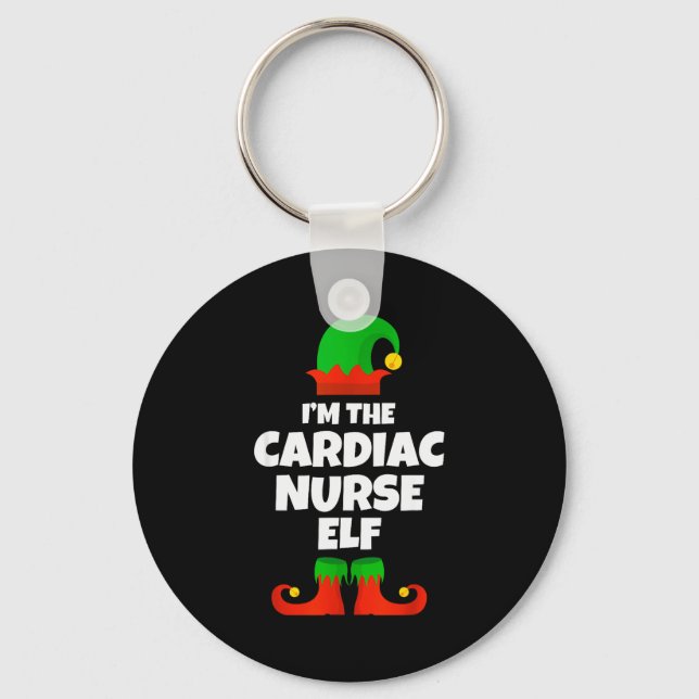 I'm The Cardiac Nurse Elf Family Pajama Christmas  Nyckelring (Framsida)