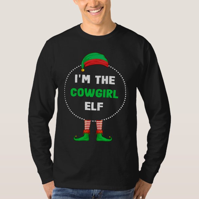 Im The Cowgirl Elf Christmas T Shirt (Framsida)