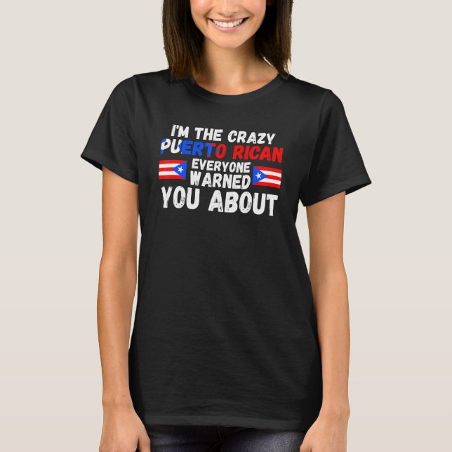 I'm the crazy grandpa everyone Puerto rican Puerto T Shirt (Framsida)