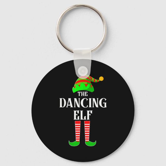 I'm The Dancing Elf Family Matching Costume Christ Nyckelring (Framsida)