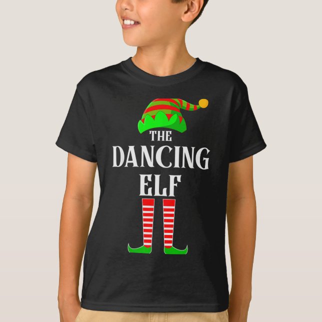 I'm The Dancing Elf Family Matching Costume Christ T Shirt (Framsida)