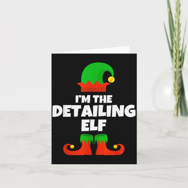 I'm The Detailing Elf Family Pajama Christmas Deta Kort (Framsida)