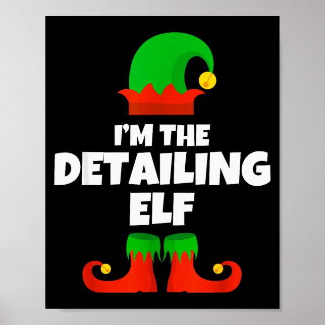 I'm The Detailing Elf Family Pajama Christmas Deta Poster (Framsidan)