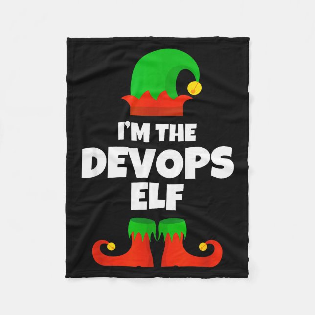 I'm The Devops Elf Family Pajama Christmas Enginee Fleecefilt (Framsidan)